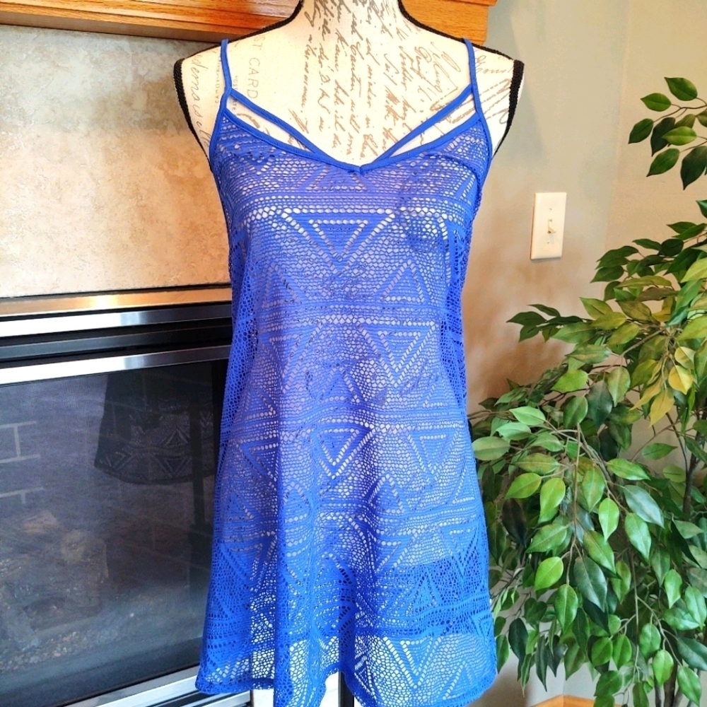 PINK XS Blue Swimsuit Cover Up!